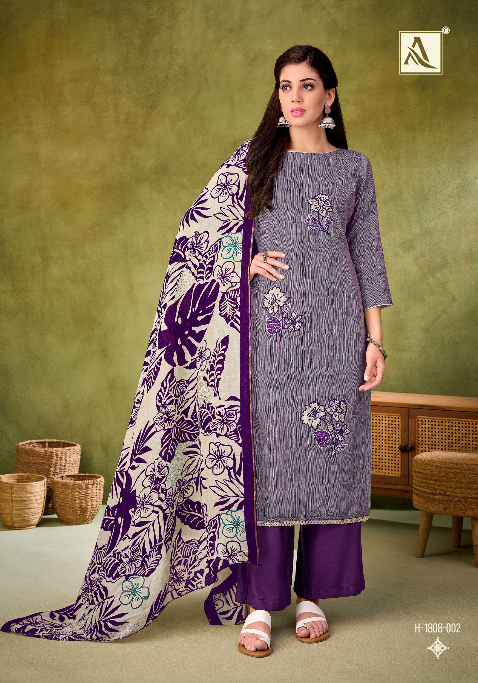 Alok Vihani Embroidered Printed Dress Material Collection